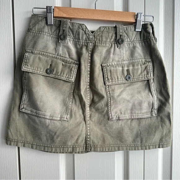 Free People Olive Green Mini Skirt - Picture 3 of 5